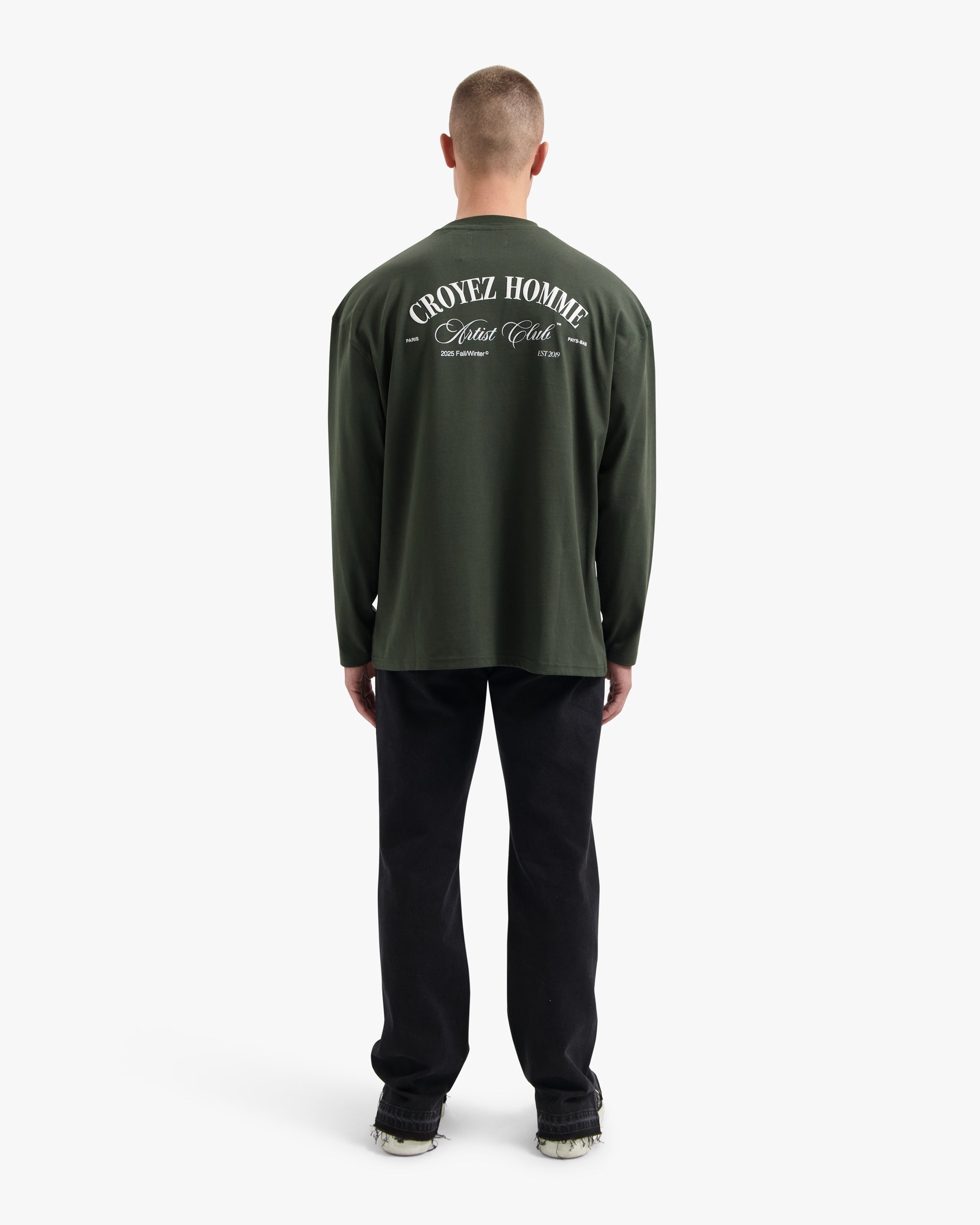 CROYEZ ARTIST CLUB LONGSLEEVE T-SHIRT | DARK GREEN