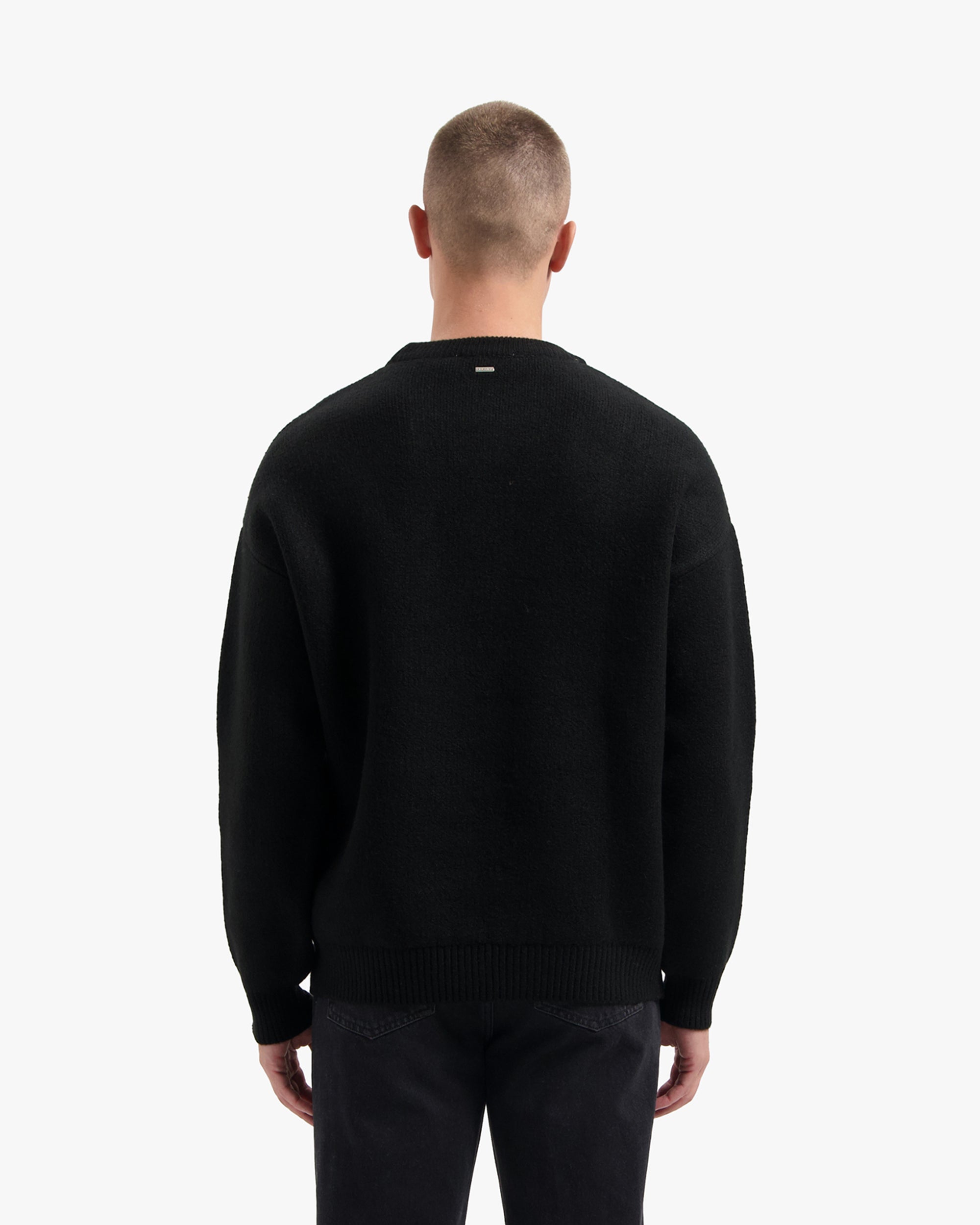 CROYEZ FLUFFY ESSENCE KNIT SWEATER | BLACK