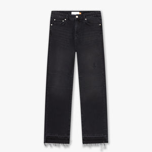 CROYEZ CD1 STEPPED HEM JEANS | BLACK