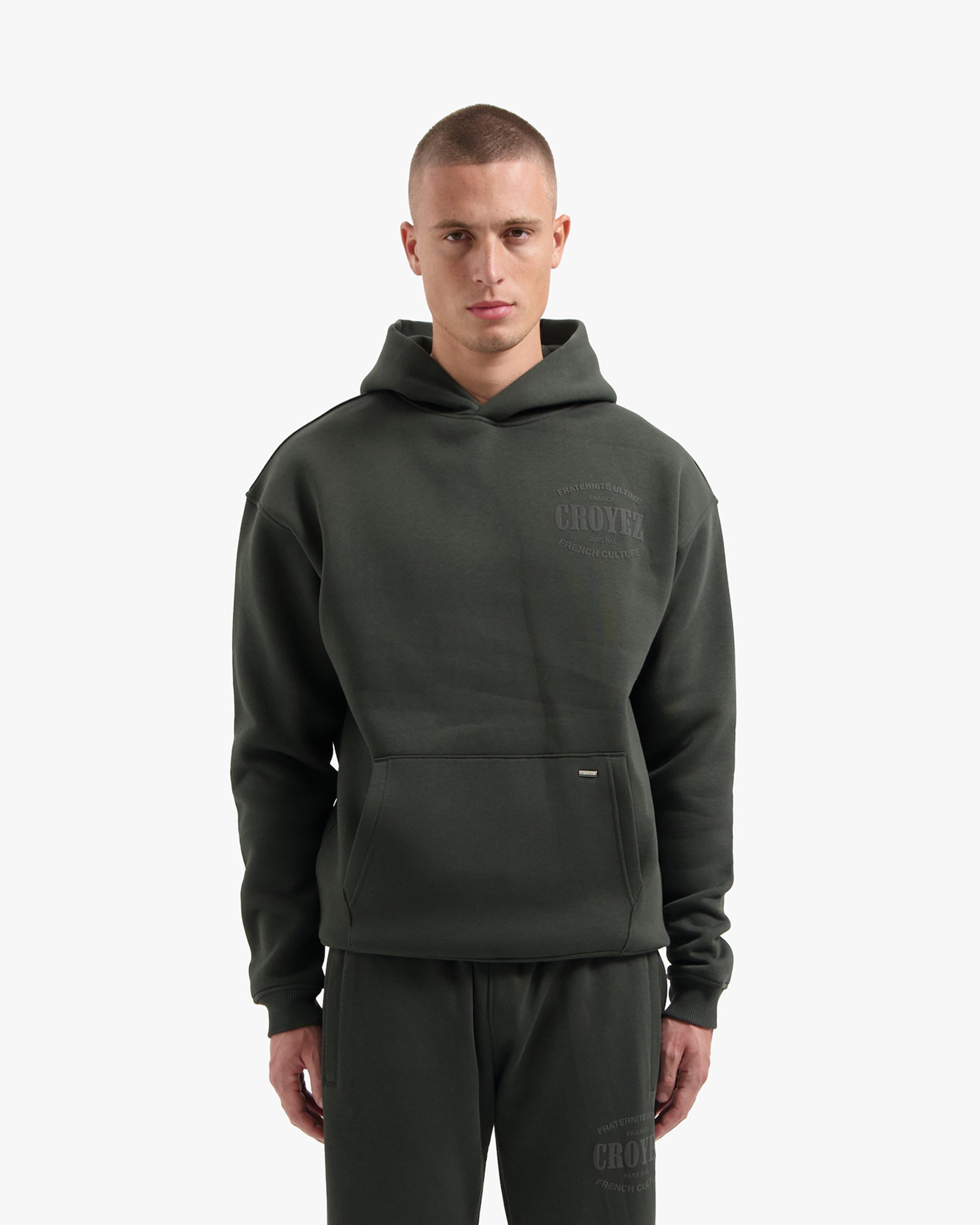 CROYEZ STAMP HOODIE | DARK GREEN