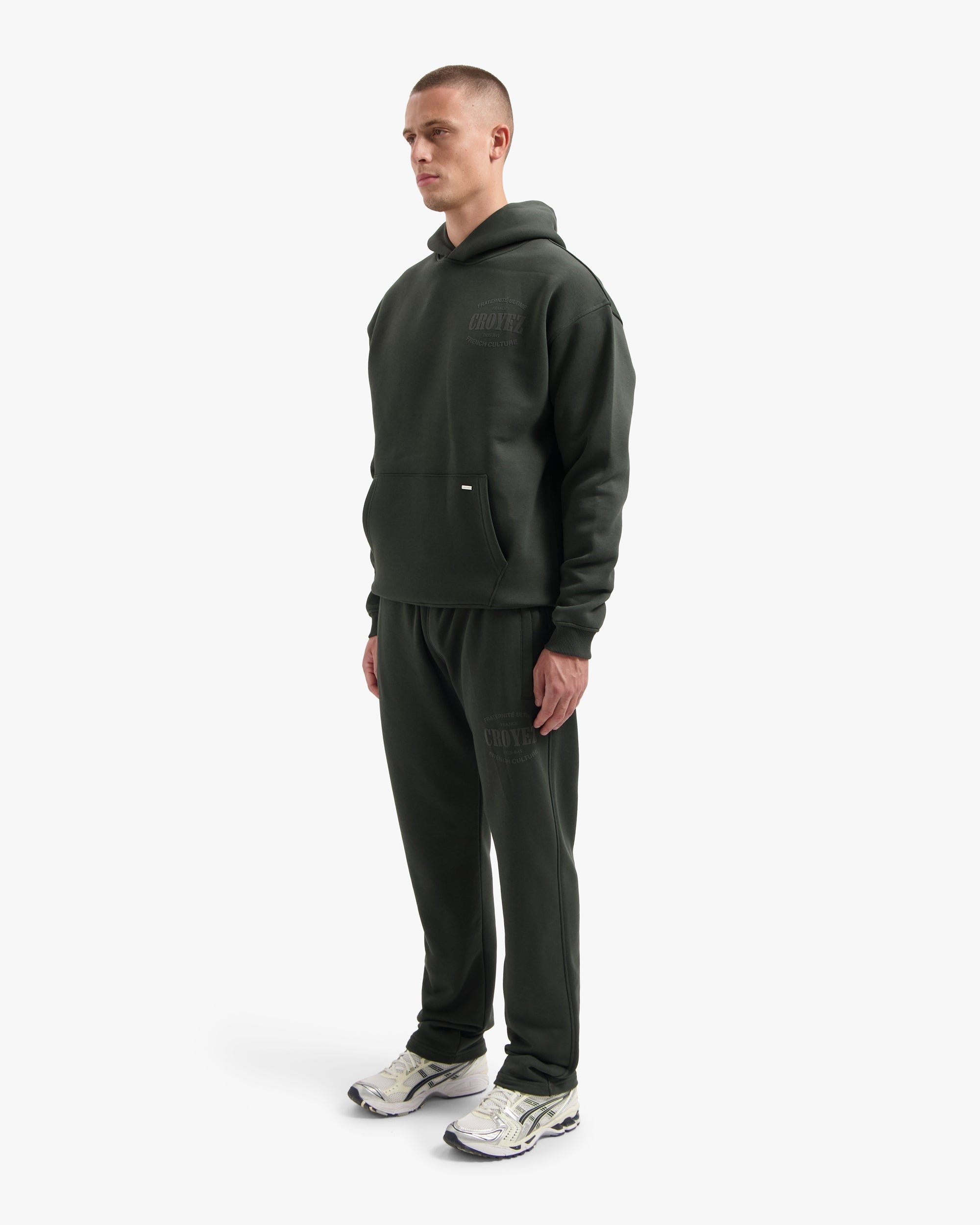 CROYEZ STAMP HOODIE | DARK GREEN