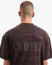 CROYEZ STAMP T-SHIRT | BROWN
