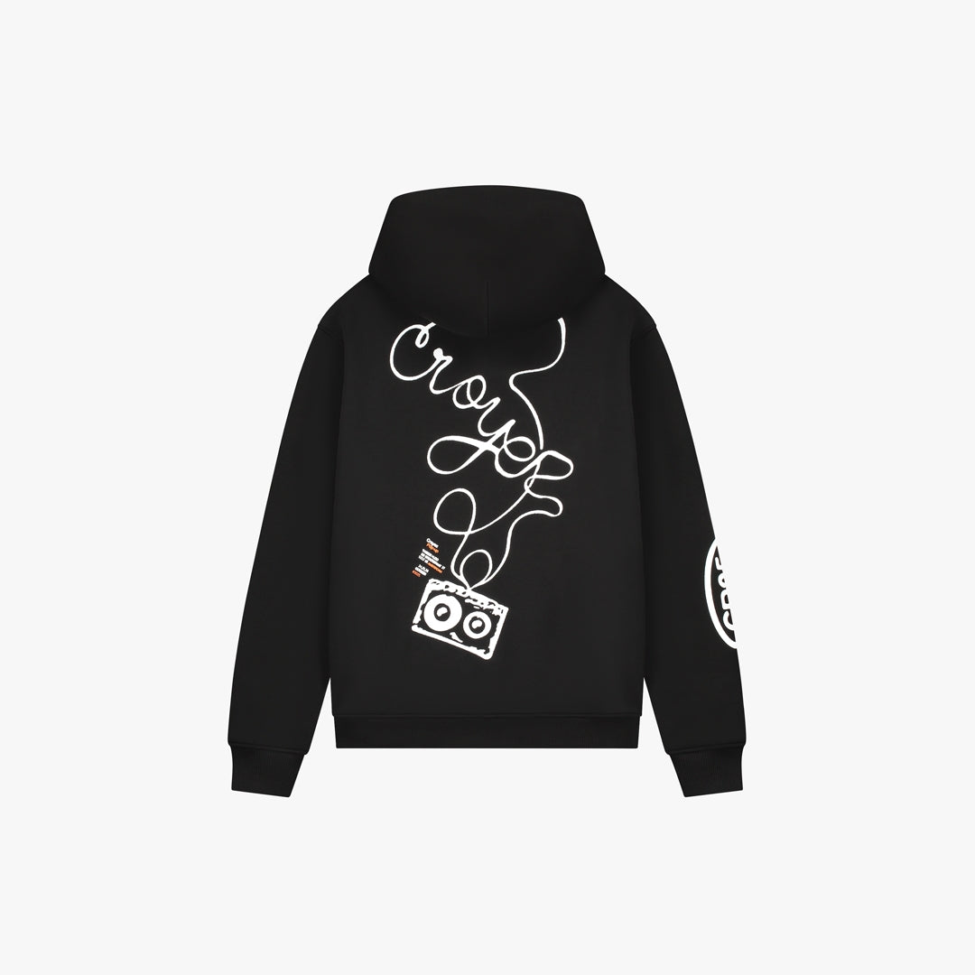 Croyez Pop-Up Zip Hoodie | Black