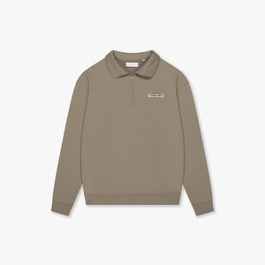 CROYEZ ETIQUETTE HALF-ZIP SWEATER | DUSTY OLIVE