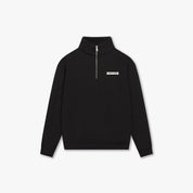 CROYEZ ETIQUETTE HALF-ZIP SWEATER | BLACK