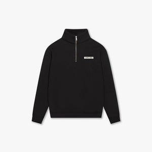 CROYEZ ETIQUETTE HALF-ZIP SWEATER | BLACK