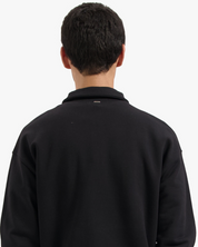 CROYEZ ETIQUETTE HALF-ZIP SWEATER | BLACK