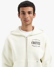 CROYEZ DAMAGED STAMP ZIP HOODIE | OFF-WHITE