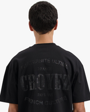 CROYEZ OVERSIZED STAMP T-SHIRT | BLACK