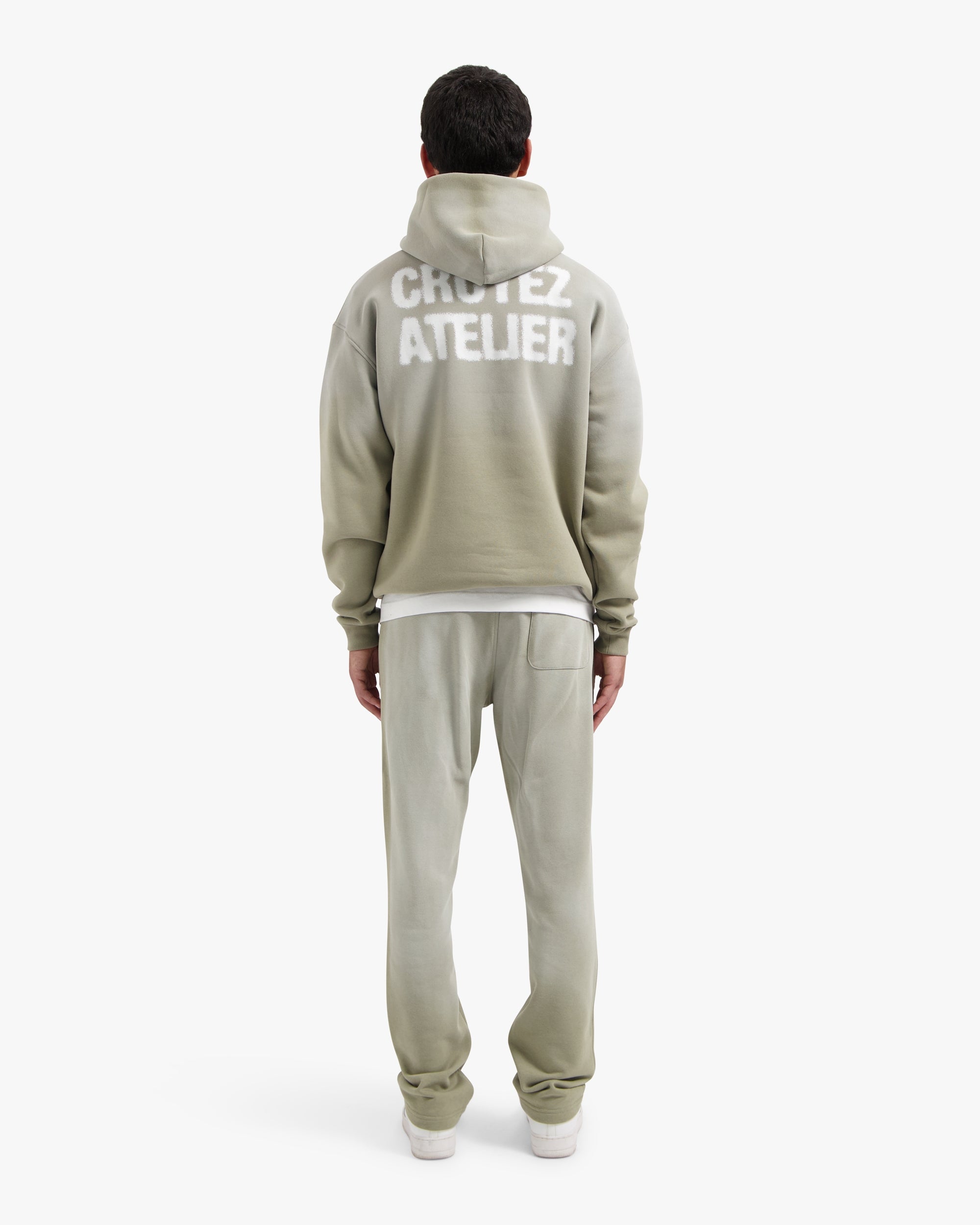 CROYEZ SPRAYED ATELIER HOODIE | DUSTY OLIVE