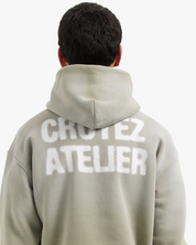 CROYEZ SPRAYED ATELIER HOODIE | DUSTY OLIVE