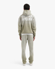 CROYEZ SPRAYED ATELIER HOODIE | DUSTY OLIVE
