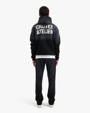 CROYEZ SPRAYED ATELIER STRAIGHT LEG SWEATPANTS | BLACK