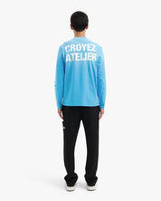 CROYEZ SPRAYED ATELIER LONGSLEEVE T-SHIRT | BLUE