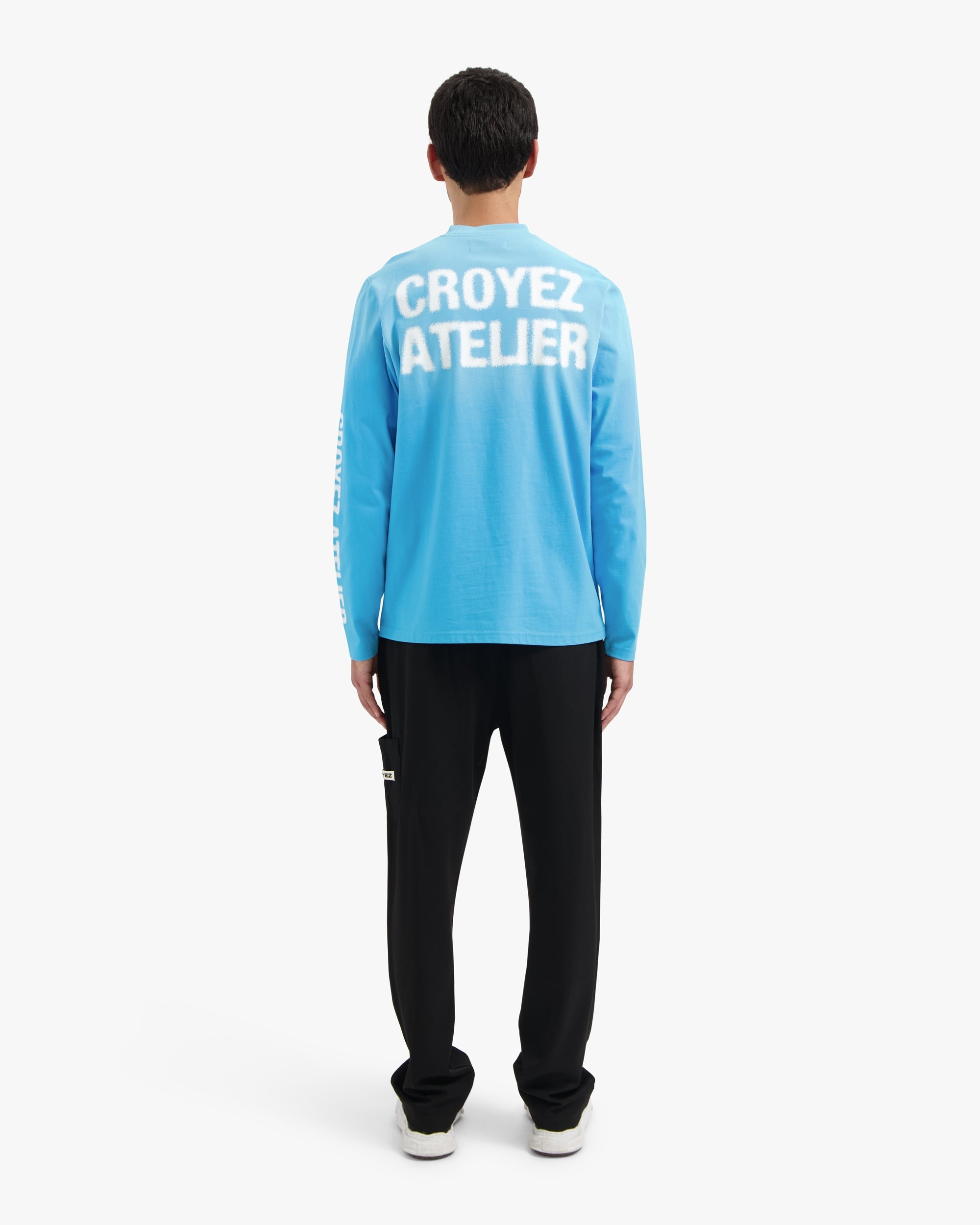CROYEZ SPRAYED ATELIER LONGSLEEVE T-SHIRT | BLUE
