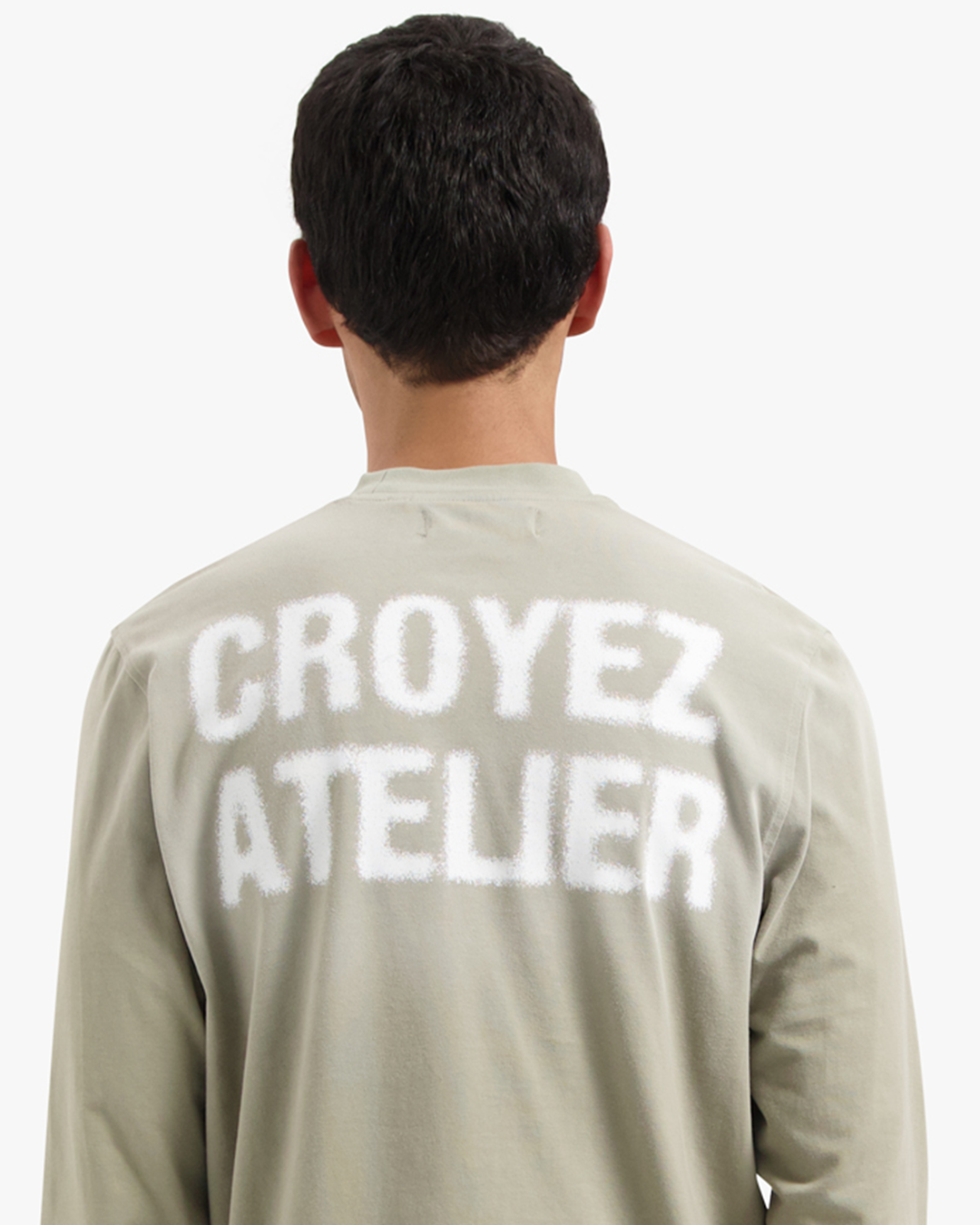 CROYEZ SPRAYED ATELIER LONGSLEEVE T-SHIRT | DUSTY OLIVE