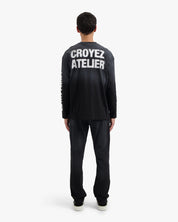 CROYEZ SPRAYED ATELIER LONGSLEEVE T-SHIRT | BLACK