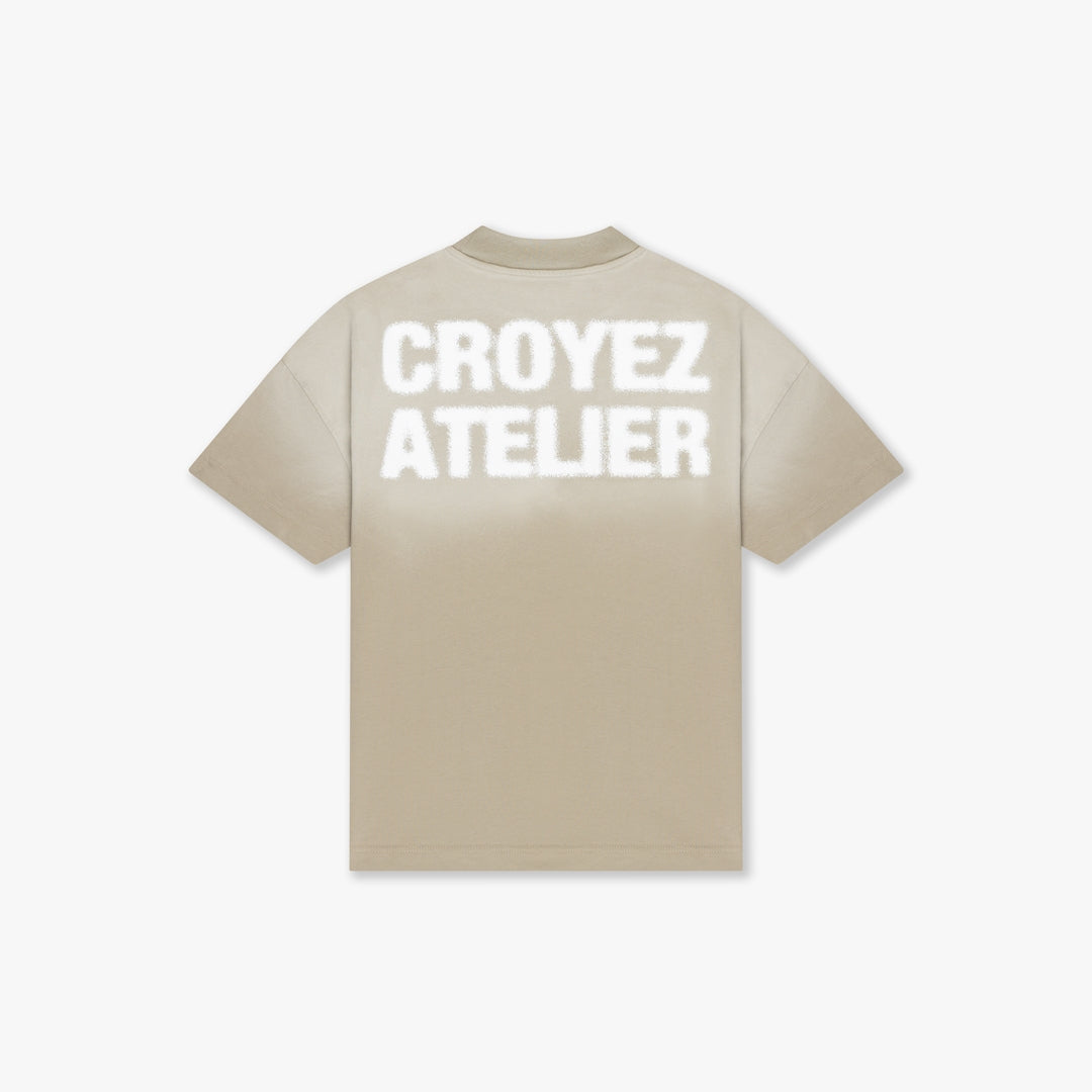 CROYEZ SPRAYED ATELIER T-SHIRT | DUSTY OLIVE