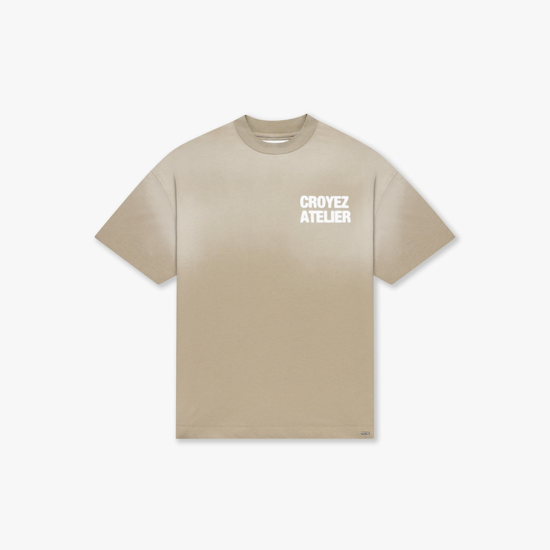 CROYEZ SPRAYED ATELIER T-SHIRT | DUSTY OLIVE