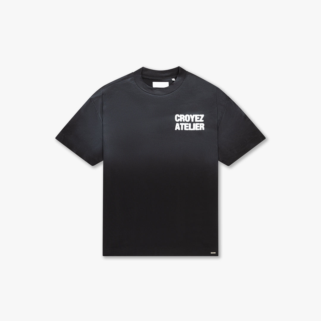  CROYEZ SPRAYED ATELIER T-SHIRT | BLACK