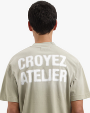 CROYEZ SPRAYED ATELIER T-SHIRT | DUSTY OLIVE
