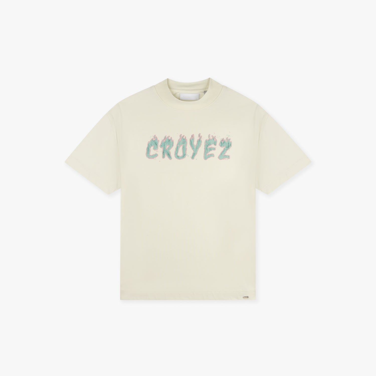 CROYEZ BURNING LOGO T-SHIRT | BUTTERCREAM/PINK