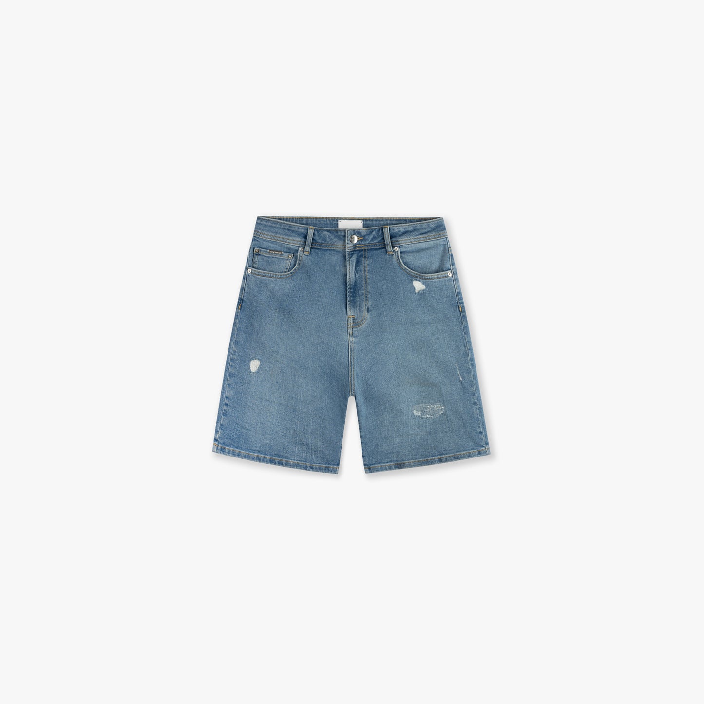 CROYEZ CH2 DAMAGED DENIM SHORTS - LIGHT BLUE