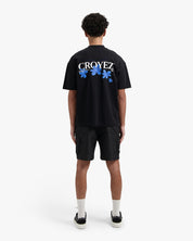 CROYEZ BOTANIQUE T-SHIRT | BLACK/COBALT