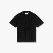 CROYEZ MONOGRAM TOWELLING SHIRT | BLACK