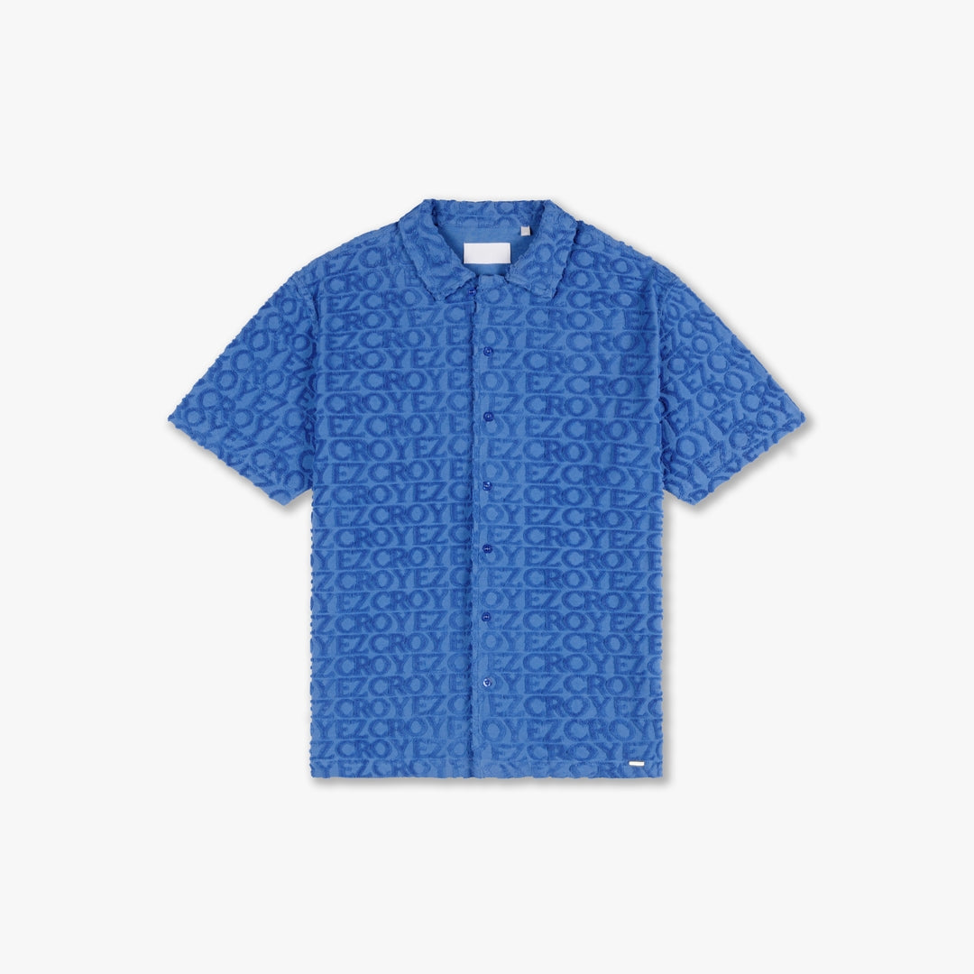  CROYEZ MONOGRAM TOWELLING SHIRT | COBALT BLUE
