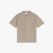 CROYEZ MONOGRAM TOWELLING SHIRT | STONE