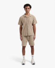 CROYEZ MONOGRAM TOWELLING SHIRT | STONE