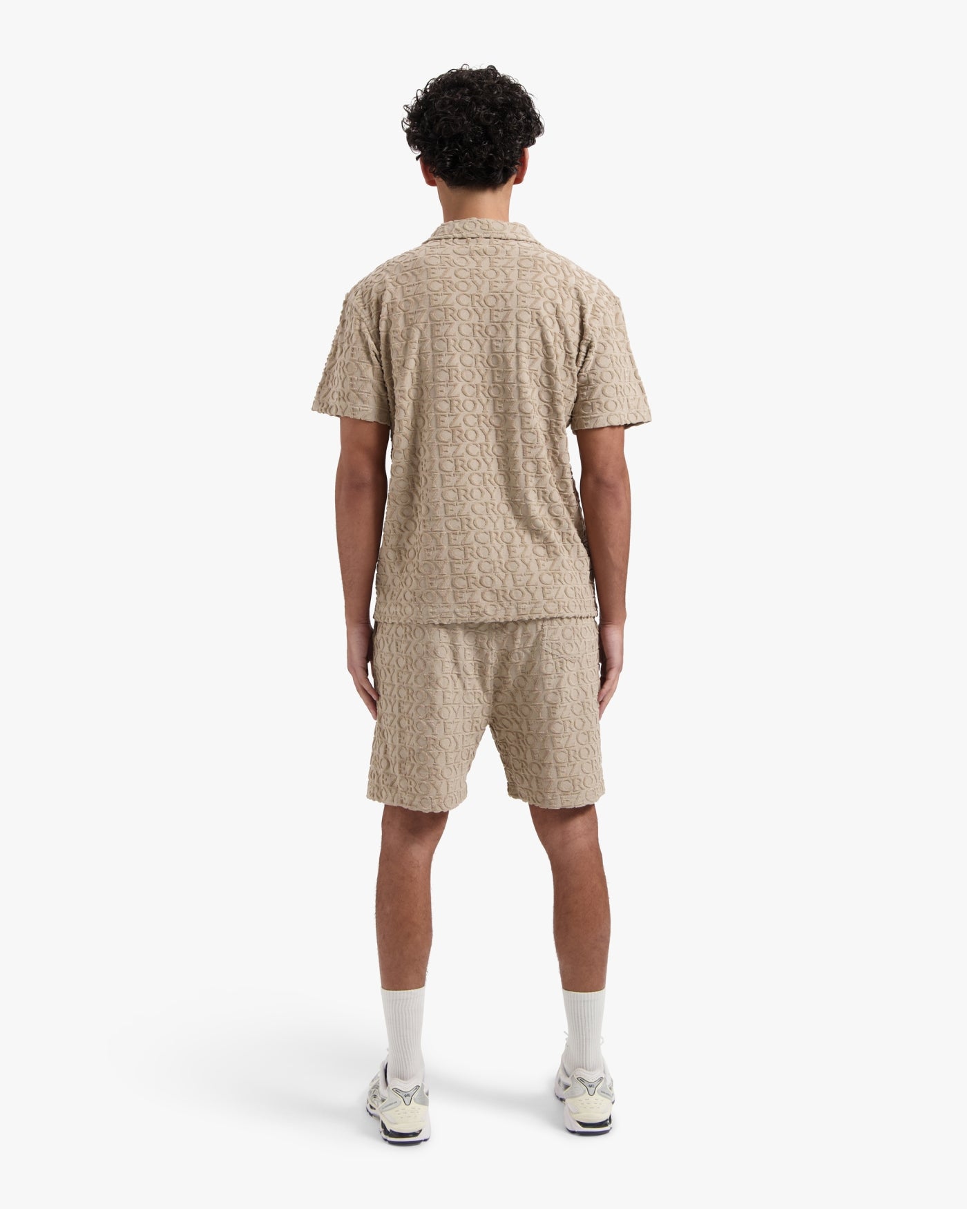 CROYEZ MONOGRAM TOWELLING SHIRT | STONE