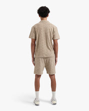 CROYEZ MONOGRAM TOWELLING SHIRT | STONE