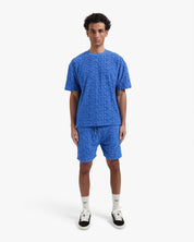 CROYEZ MONOGRAM TOWELLING T-SHIRT | COBALT BLUE