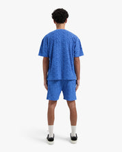 CROYEZ MONOGRAM TOWELLING T-SHIRT | COBALT BLUE