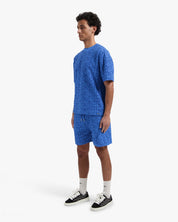 CROYEZ MONOGRAM TOWELLING T-SHIRT | COBALT BLUE