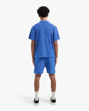 CROYEZ MONOGRAM TOWELLING SHORTS | COBALT BLUE