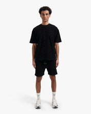 CROYEZ MONOGRAM TOWELLING T-SHIRT | BLACK