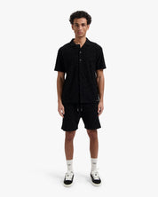CROYEZ MONOGRAM TOWELLING SHIRT | BLACK