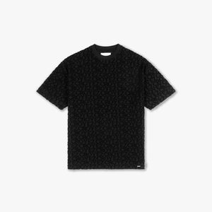 CROYEZ MONOGRAM TOWELLING T-SHIRT | BLACK
