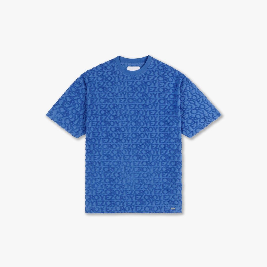 CR2-SS25-22-Croyez_Monogram_Towelling_T-Shirt-Cobalt_Blue_Front.jpg