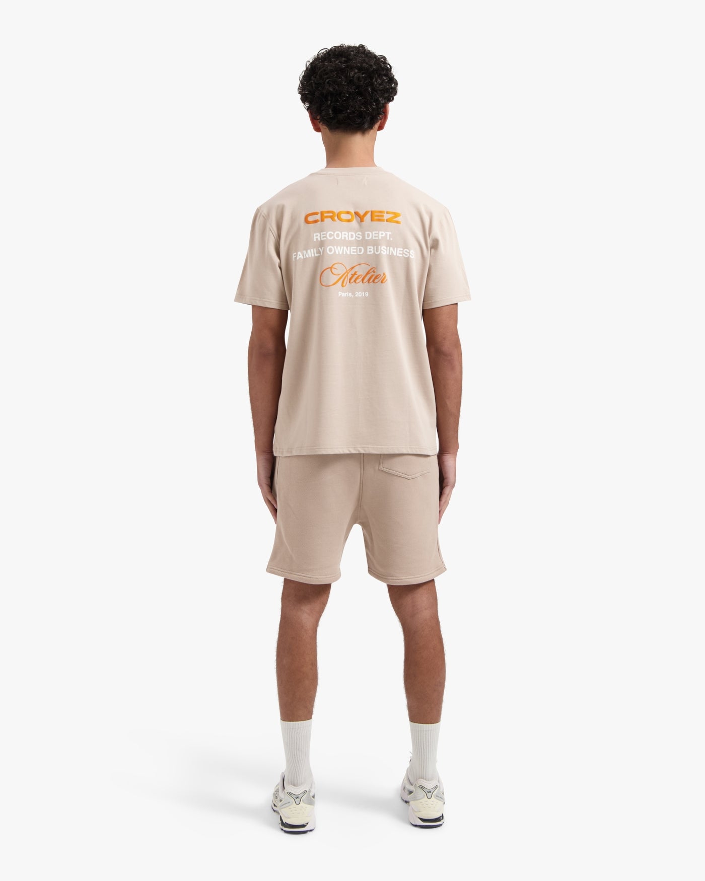 CROYEZ HEAVYWEIGHT LOGO SHORTS | STONE