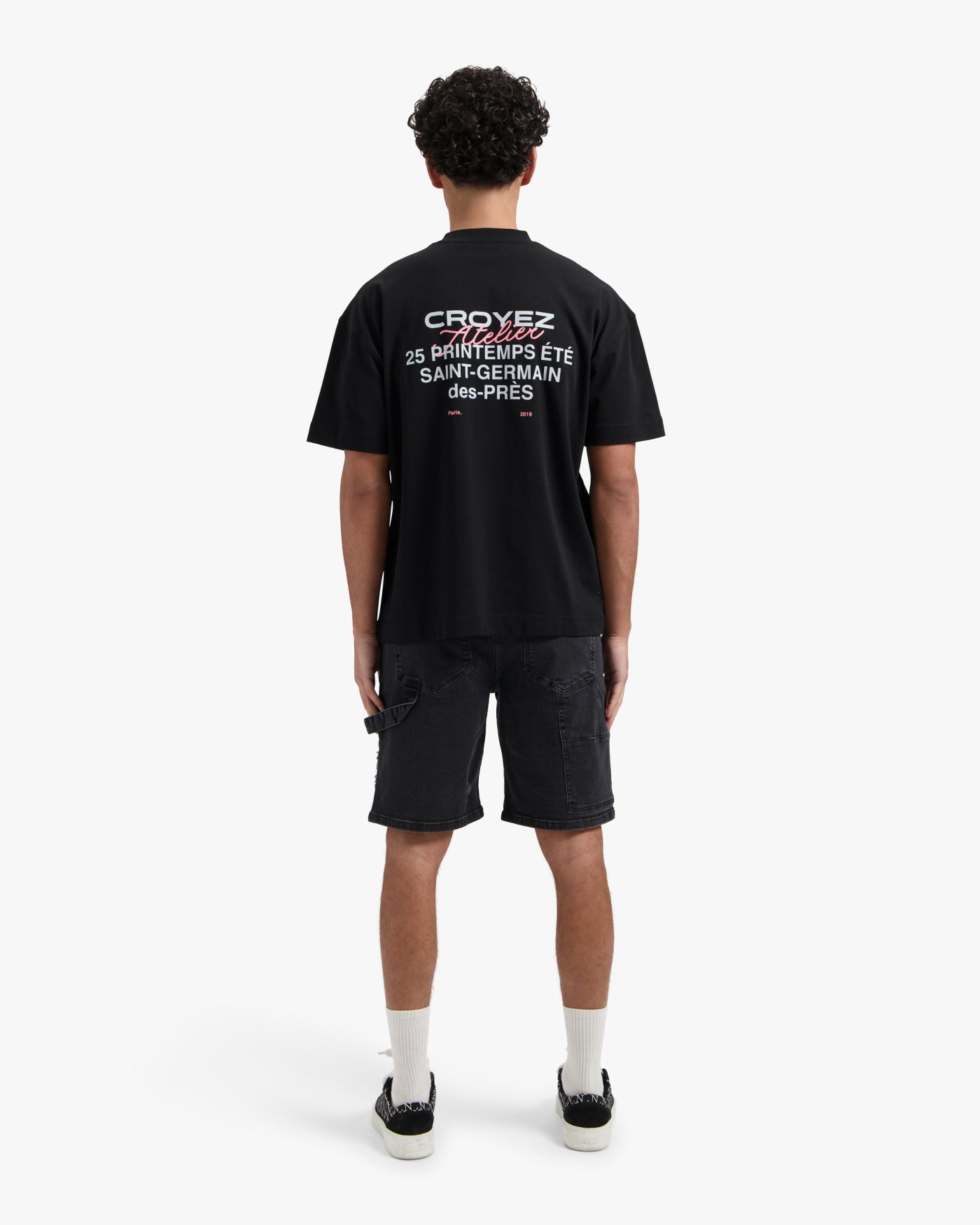 CROYEZ CD1 CARPENTER DENIM SHORTS | BLACK