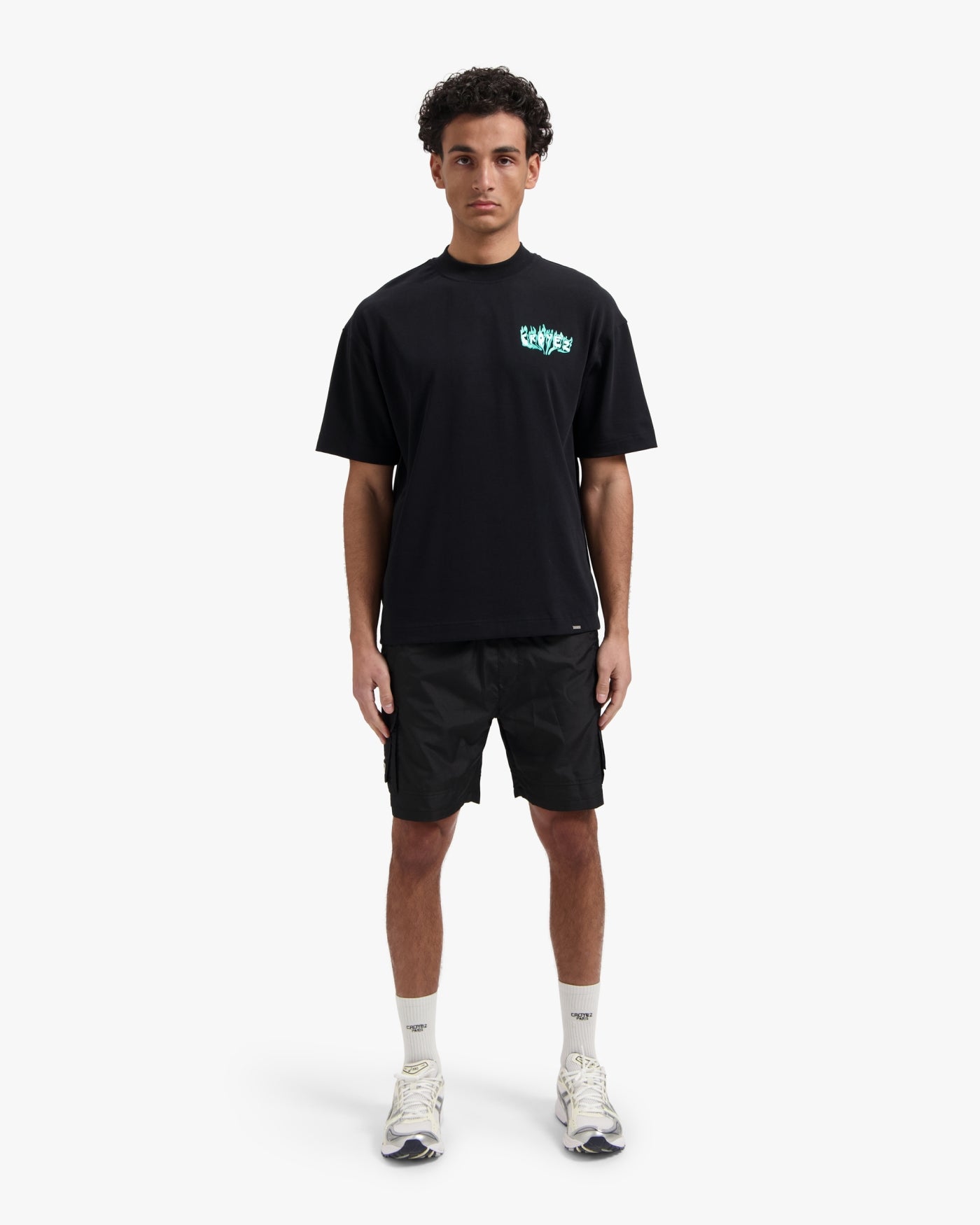 CROYEZ FLAMING LOGO T-SHIRT | BLACK