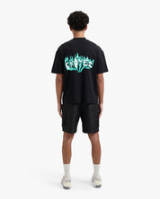 CROYEZ FLAMING LOGO T-SHIRT | BLACK