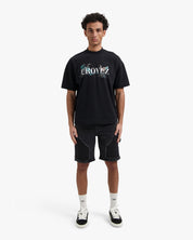 CROYEZ BLUE HERON T-SHIRT | VINTAGE BLACK