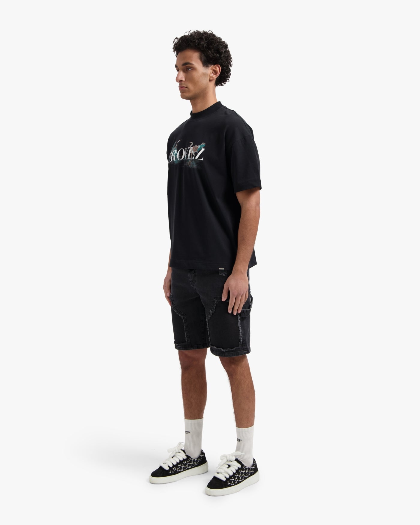 CROYEZ BLUE HERON T-SHIRT | VINTAGE BLACK