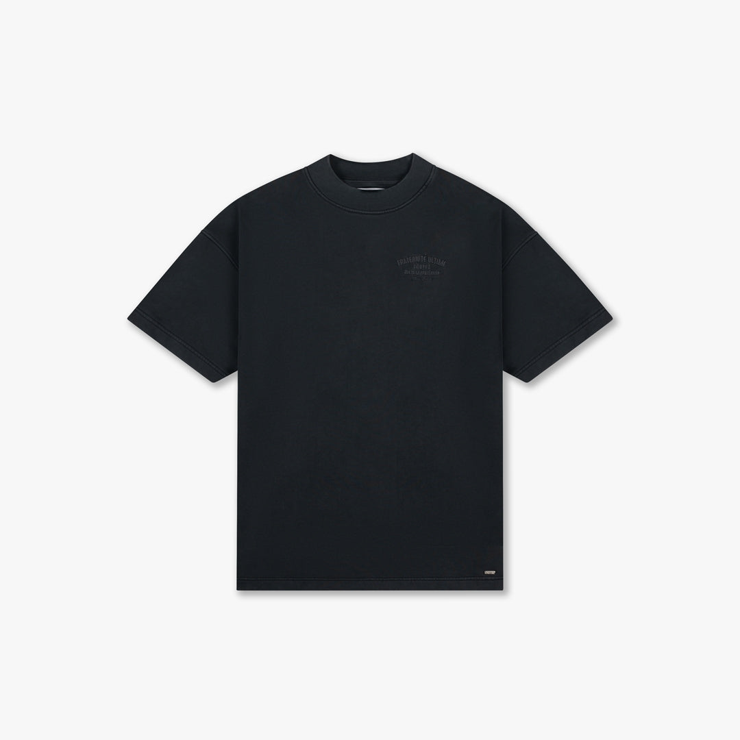 CROYEZ GARMENT DYE FRATERNITÉ T-SHIRT | BLACK