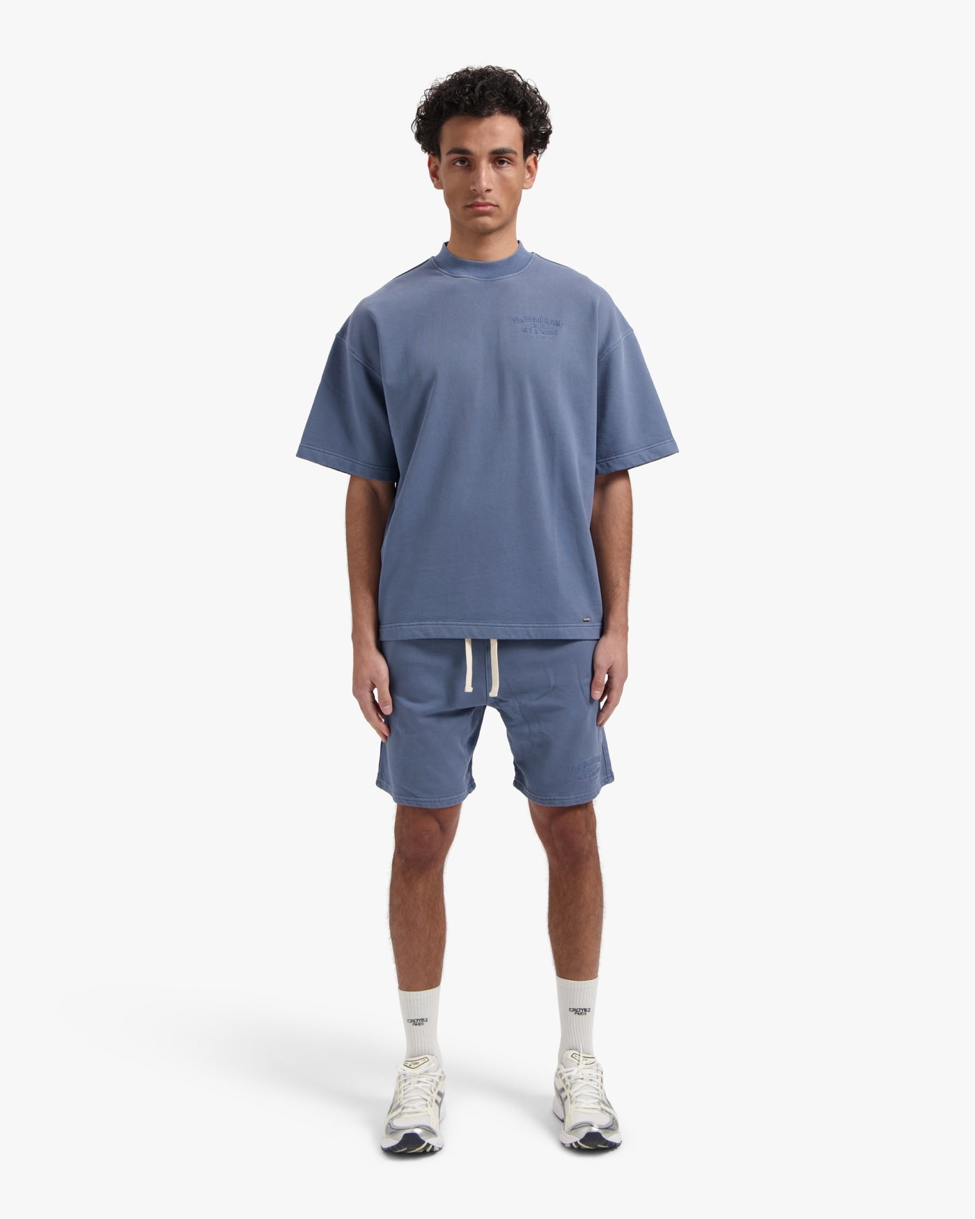 CROYEZ GARMENT DYE FRATERNITÉ T-SHIRT | BLUE